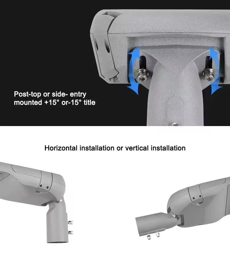Adjustable-Angle LED Street Lights with Surge Protection
