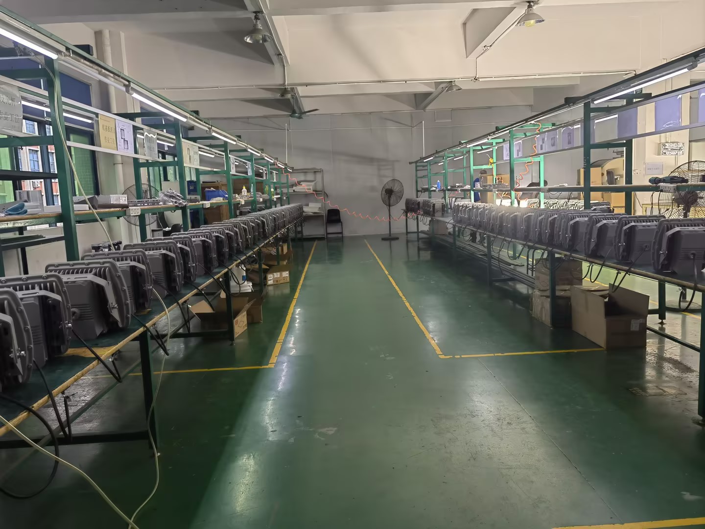 Production line and aging test